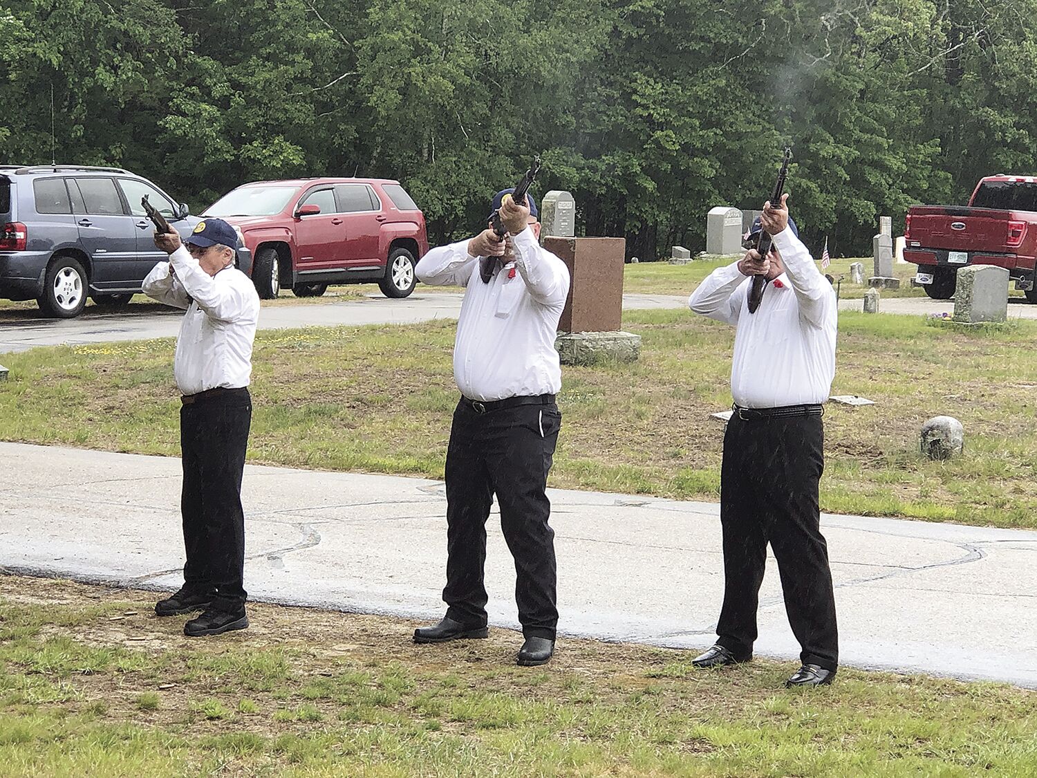Color guards salute fallen brethren